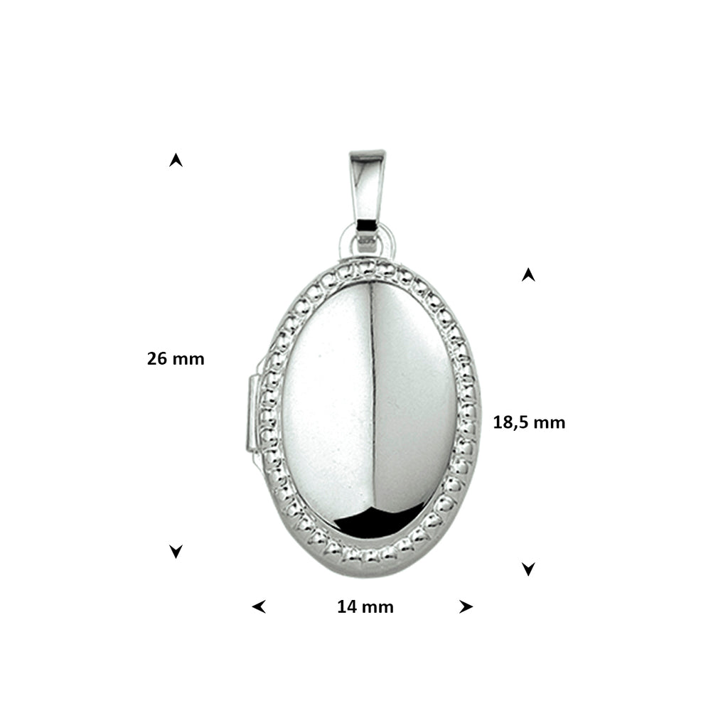 Medaillon 18,5 mm Silber rhodiniert