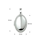 Medaillon 18,5 mm Silber rhodiniert