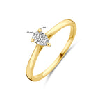 ring lab grown diamant 0.25ct h si 14K geelgoud