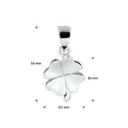 hanger klavertje 10 mm zilver gerhodineerd