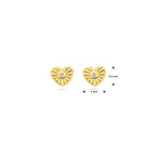 Ohrstecker Herz Zirkonia 4,5 mm 14K Gelbgold