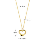 Halskette Herz 40 - 42 cm 14K Gelbgold