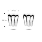stekeroorringen 20,5 mm zilver gerhodineerd
