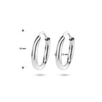 oorringen 1,8 mm ronde buis zilver gerhodineerd