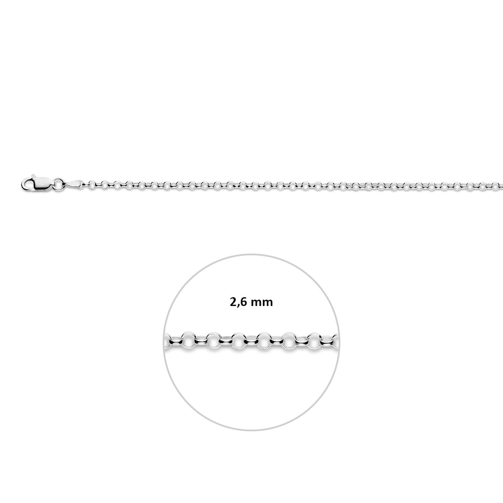 jasseron 2,6 mm zilver wit