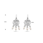 oorhangers parel zilver gerhodineerd