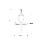 hanger ankh kruis zilver wit