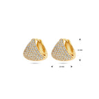 klapoorringen zirkonia 11 mm 1 micron zilver verguld (geel)