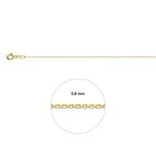 Ankerkette flach 0,8 mm 14K Gelbgold