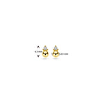 Ohrstecker Kugeldiamant 0,02 ct (2x 0,01 ct) h p1 14K Gelbgold