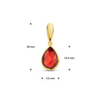 hanger granaat 12,5 mm 14K geelgoud