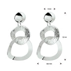 oorhangers rondjes zilver gerhodineerd