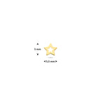Flat Back Piercing Stern 5 mm 14K Gelbgold