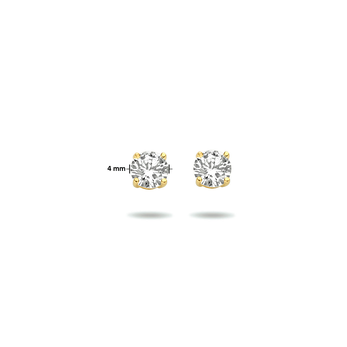 9 Karat Ohrstecker Zirkonia 9 Karat Gelbgold