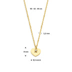 Halskette Herz Zirkonia 40 - 42 - 44 cm 14K Gelbgold