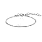 armband figaro 1,5 mm (kinder lengte) zilver gerhodineerd