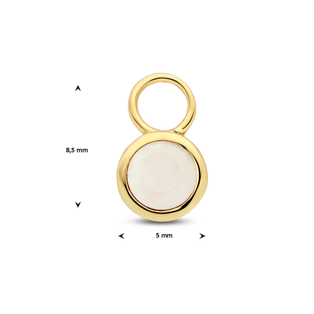 Ohrring-Anhänger Mondstein pro Stück 14K Gelbgold