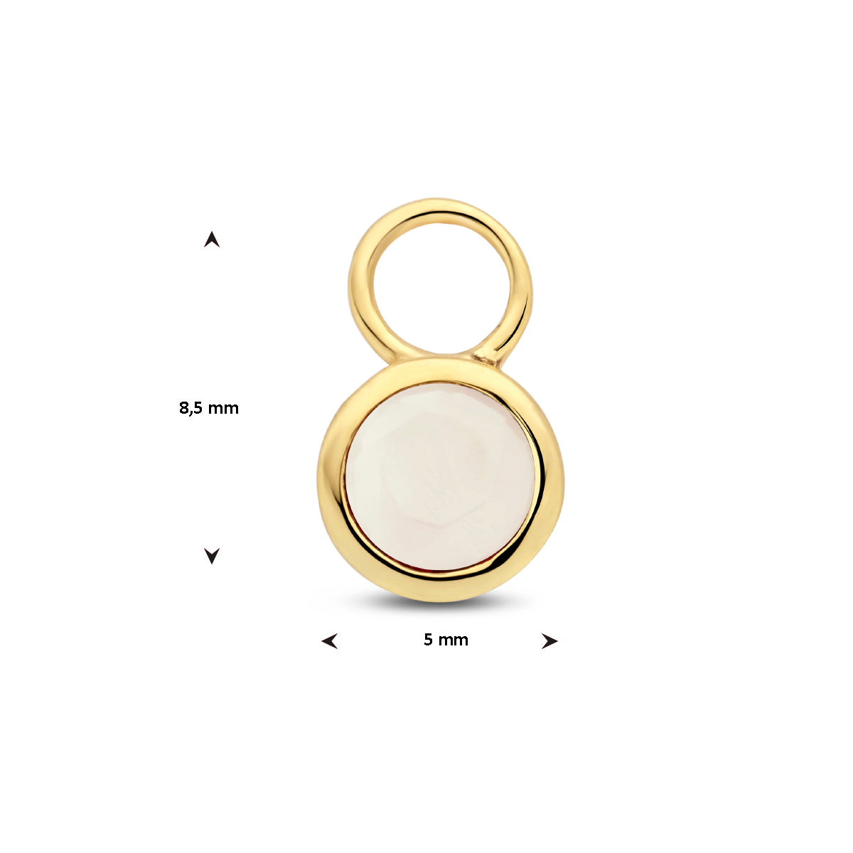 Ohrring-Anhänger Mondstein pro Stück 14K Gelbgold