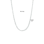 Halskette Rohre 1,3 mm 40 + 4 cm Silber rhodiniert