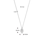 collier handje van fatima 40 + 4 cm zilver gerhodineerd