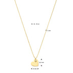 Halskette Herz und Zirkonia 1,0 mm 40 - 42 - 44 cm 14K Gelbgold