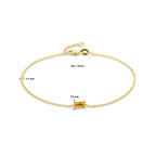Armband Citrin 16,5 - 18 cm 14K Gelbgold