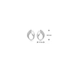 Ohrstecker Zirkonia poliert/matt 10,5 mm Silber rhodiniert