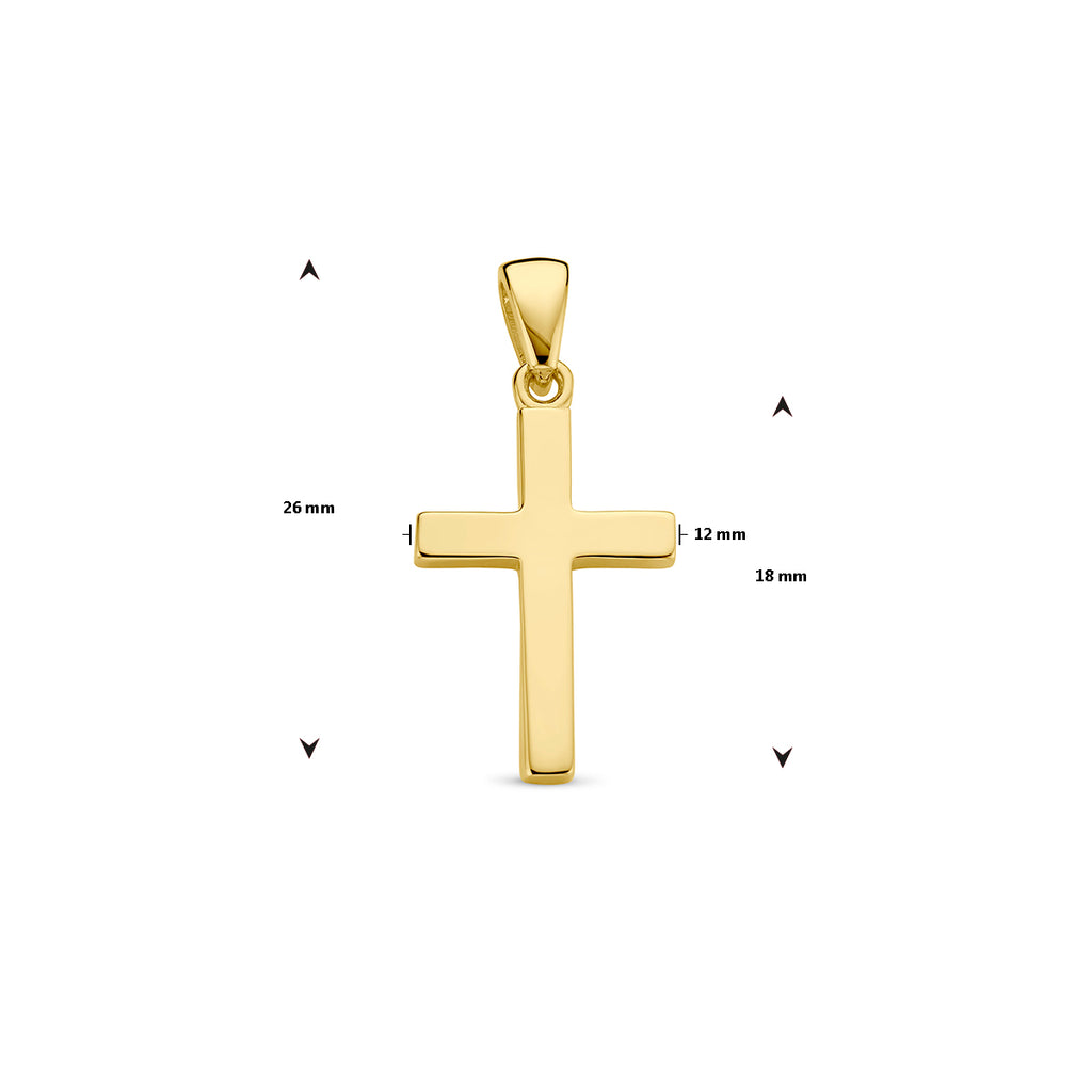 hanger kruis 14K geelgoud