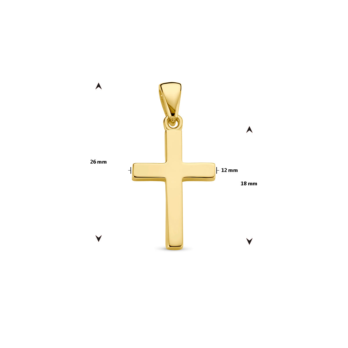 hanger kruis 14K geelgoud