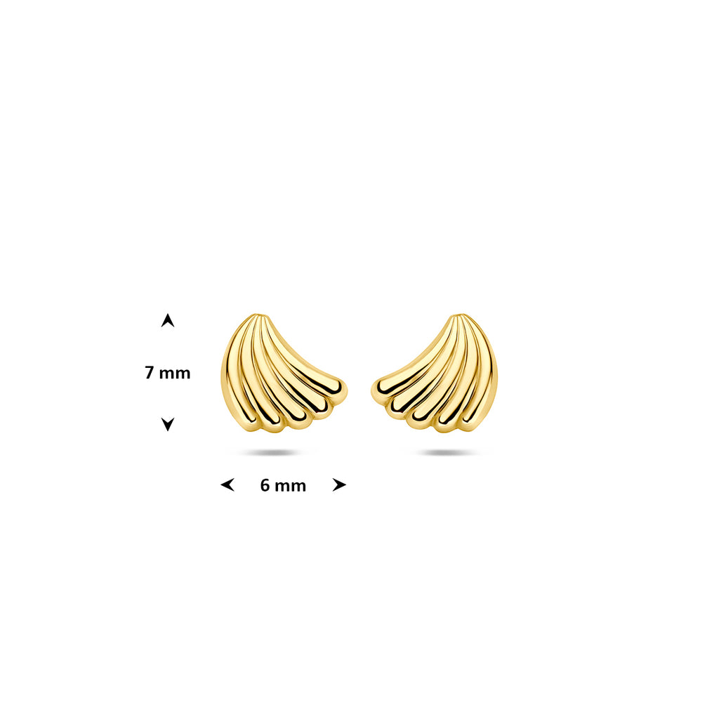 oorknoppen 7 mm 14K geelgoud