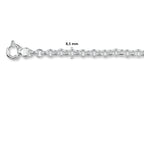 jasseron 8,5 mm met groot veerslot zilver gerhodineerd