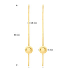 doortrekoorbellen bol 85 mm 1 micron zilver verguld (geel) - bol