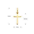 9k hanger kruis 13,5 mm 9K geel