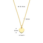 collier hartje 40 - 42 - 44 cm 14K geelgoud