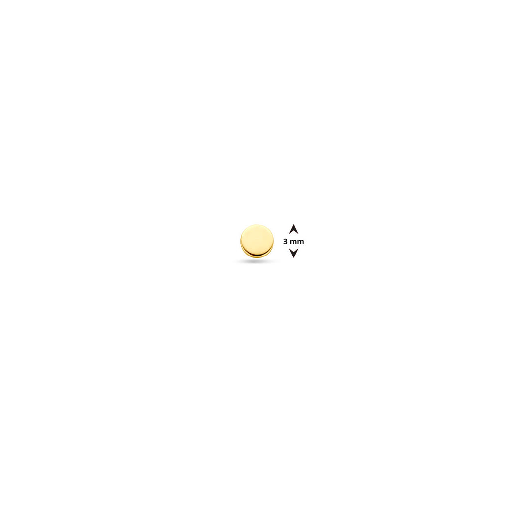 Flat Back Piercing 3 mm 14K Gelbgold