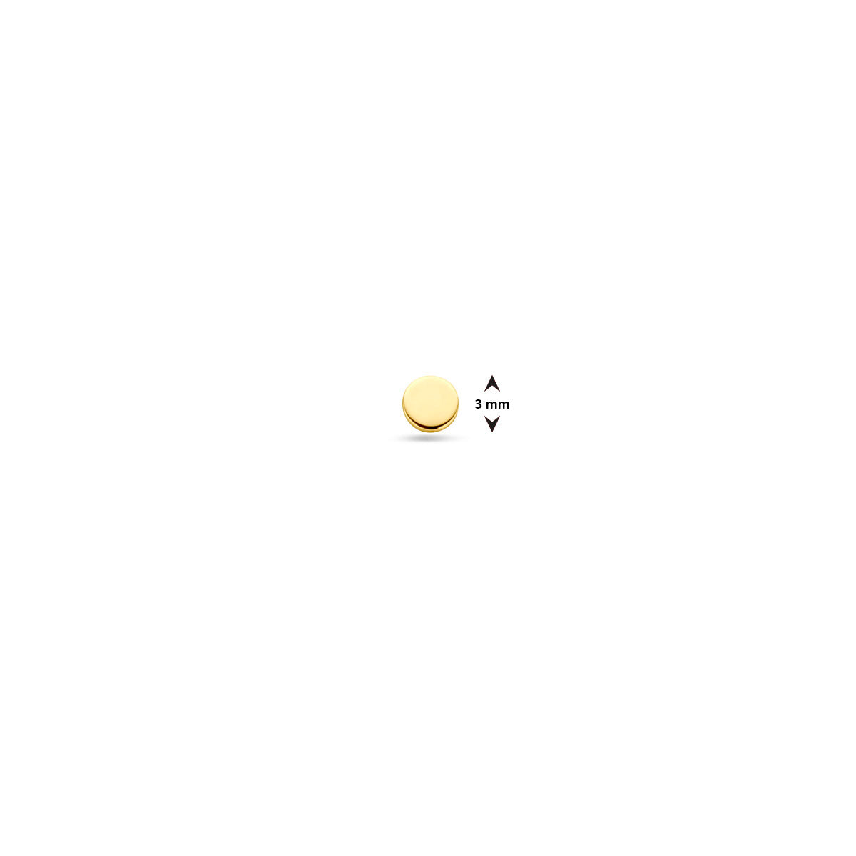 Flat Back Piercing 3 mm 14K Gelbgold