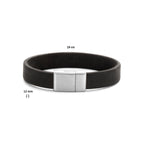 Armband Leder 12 mm Edelstahl