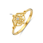 Ring Zirkonia 14K Gelbgold