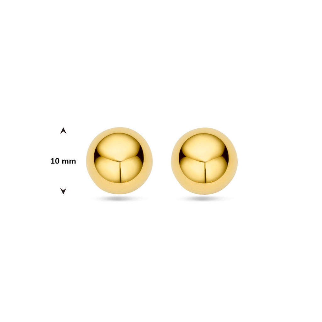 oorknoppen bol 14K geelgoud - bol/half-bol