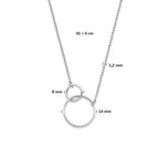 Halskette Kreise 41 + 4 cm Silber rhodiniert