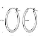 oorringen buis 1,5 mm zilver gerhodineerd