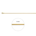 slang rond 1,2 mm 14K geelgoud
