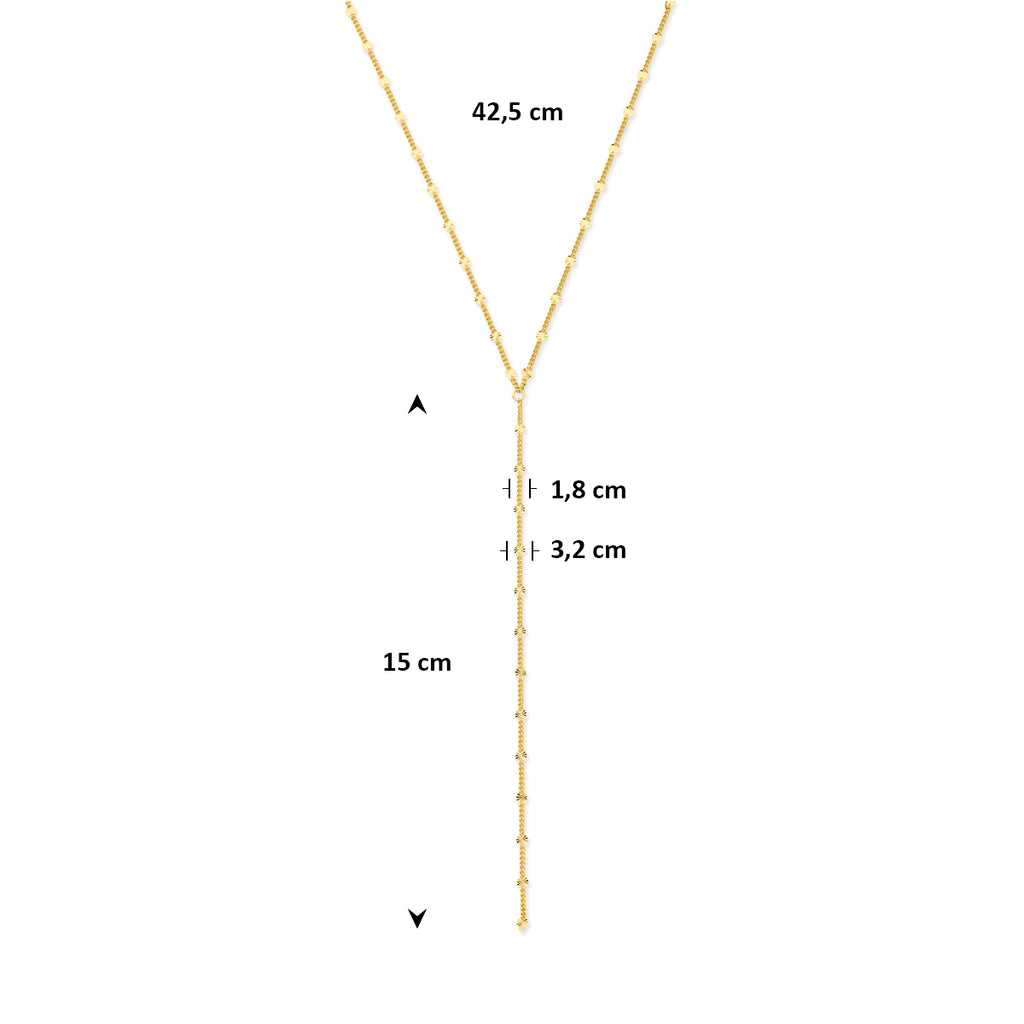 Y-Halskette 42,5 cm 3 Mikron vergoldet (gelb)
