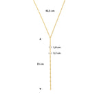 Y-Halskette 42,5 cm 3 Mikron vergoldet (gelb)
