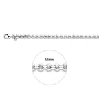 jasseron 5,5 mm zilver gerhodineerd