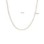 Halskette Perle 3,8 mm 40 + 5 cm Silber rhodiniert
