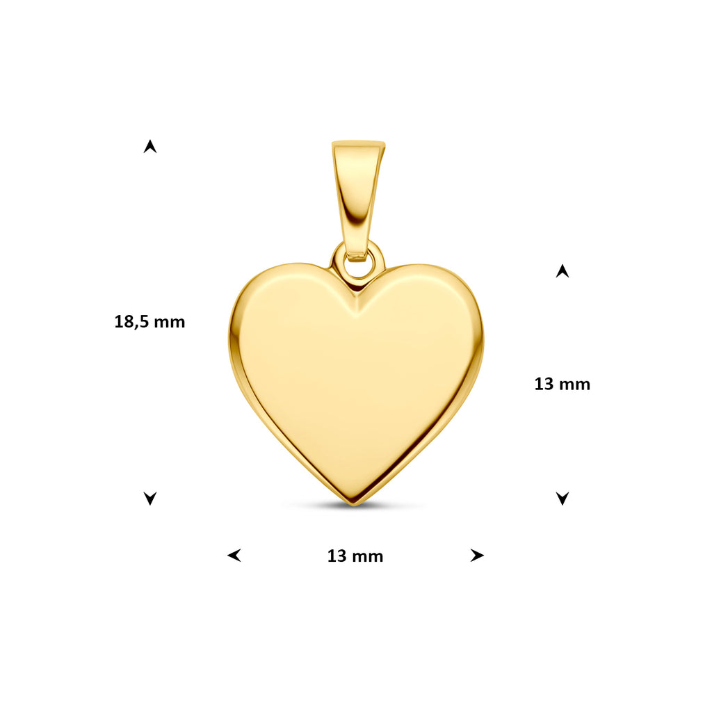 Gravur Herz 14K Gelbgold