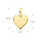 Gravur Herz 14K Gelbgold