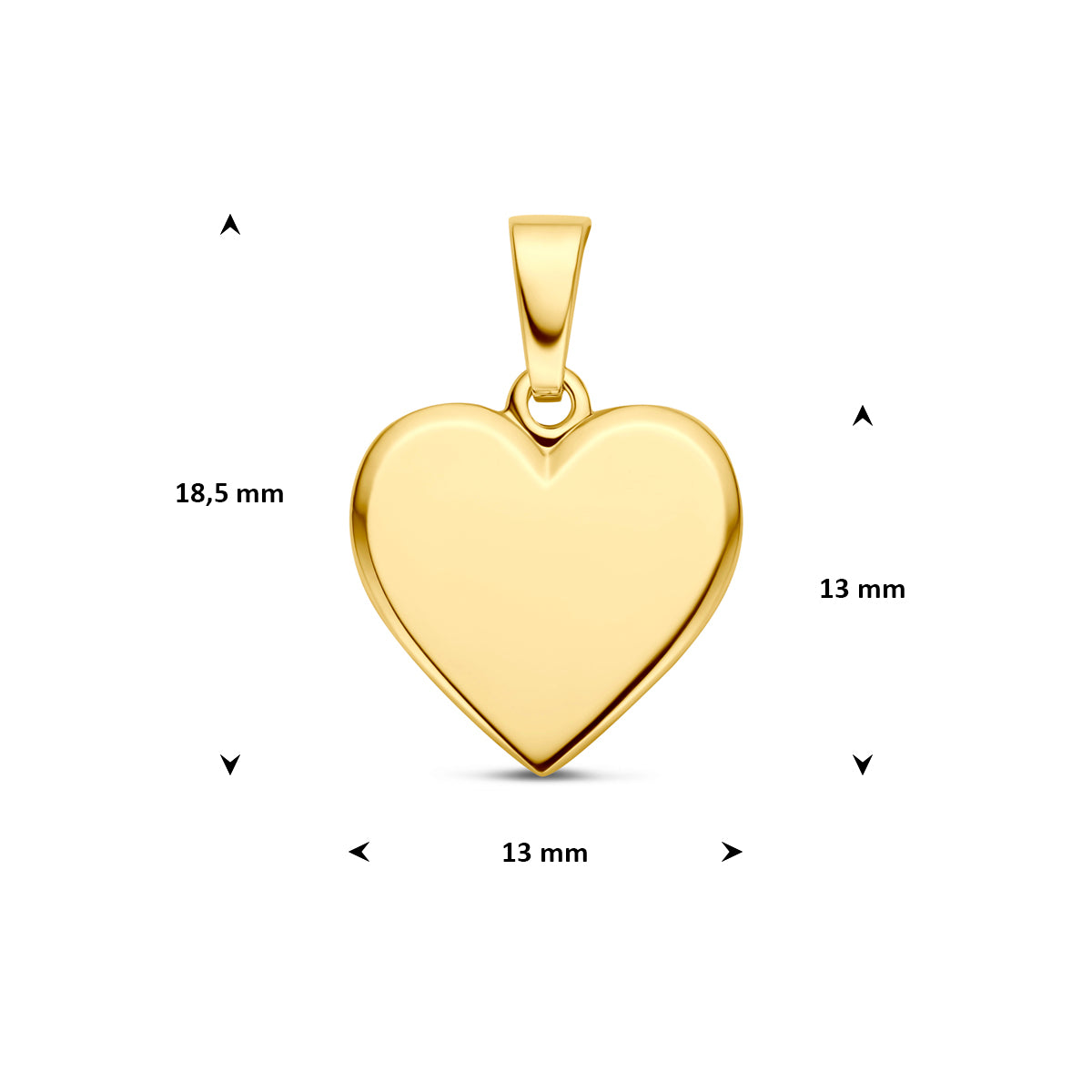 Gravur Herz 14K Gelbgold