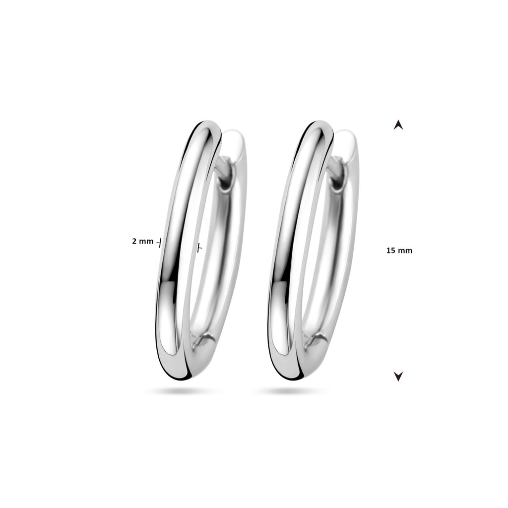 klapoorringen zilver gerhodineerd